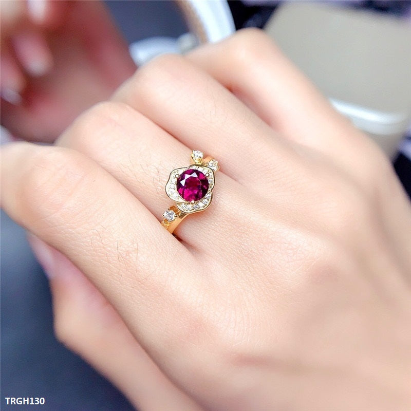 Round Flower Ring Adjustable
