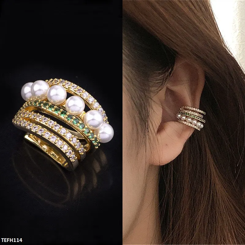 Pearl Stone Ear Cuff Single