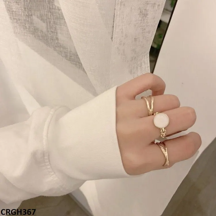 3 Painted Cuts Rings Adjustable