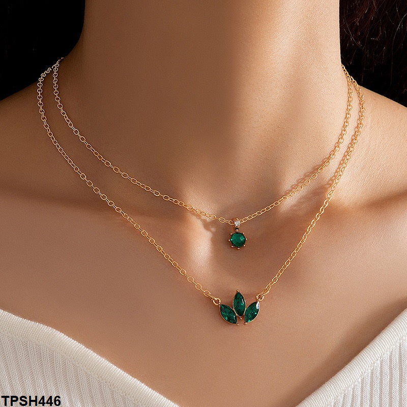 Marquise/Round Pendants with Chain