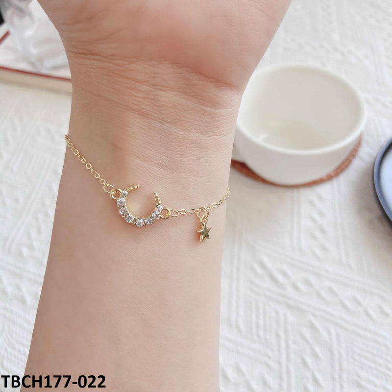 Moon & Star Hand Bracelet Adjustable