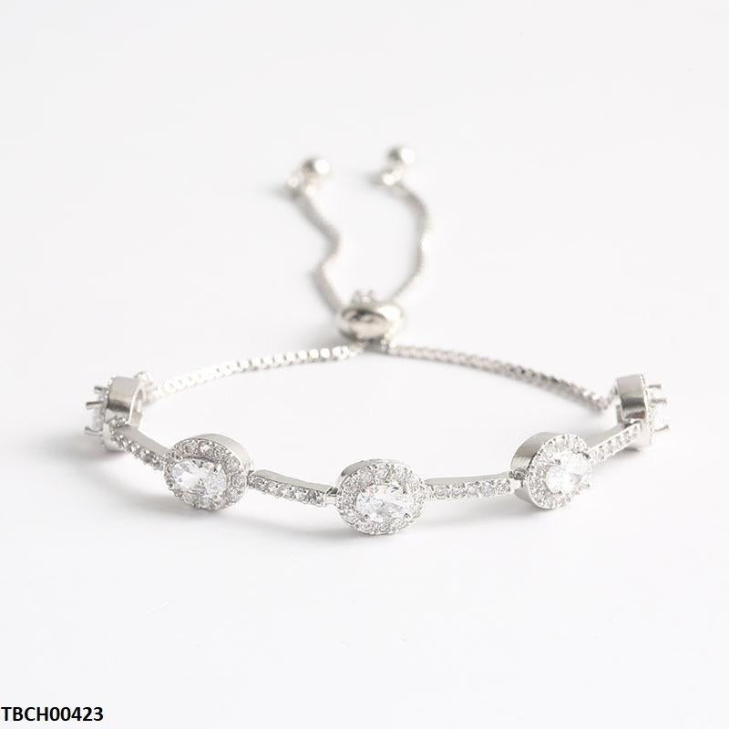Blue Oval Join Bracelet Adjustable