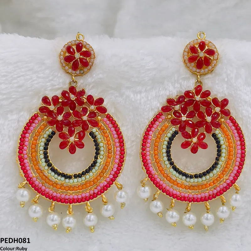 Rainbow Pearl Drop Earrings