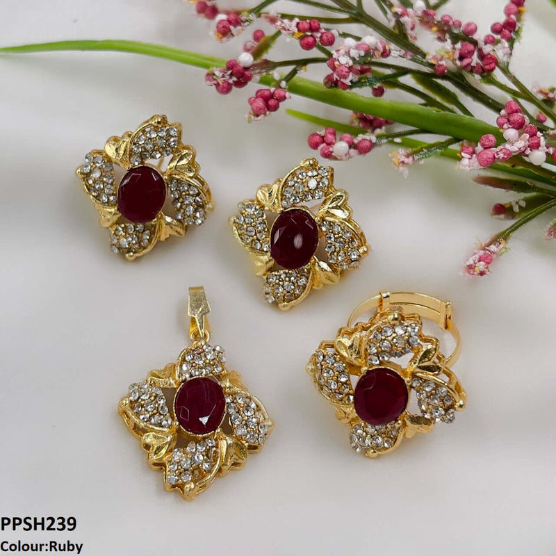 Oval/Heart Pendant Set