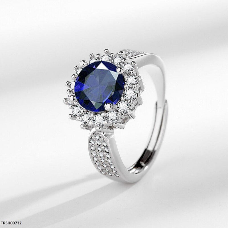 Blue Round Ring Adjustable