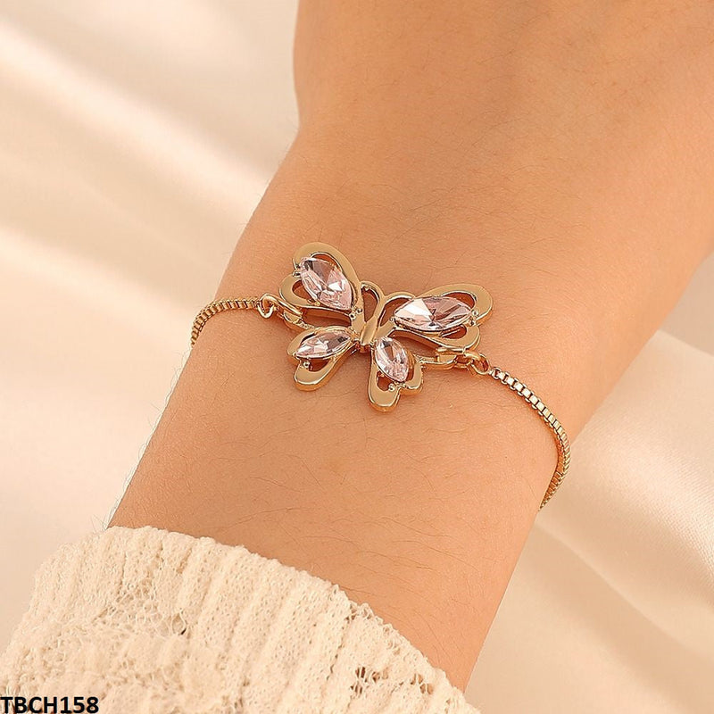 Butterfly/Box Chain Hand Bracelet
