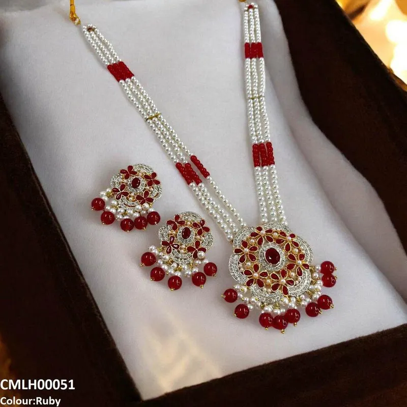 Round Pearl Drop Mala Set