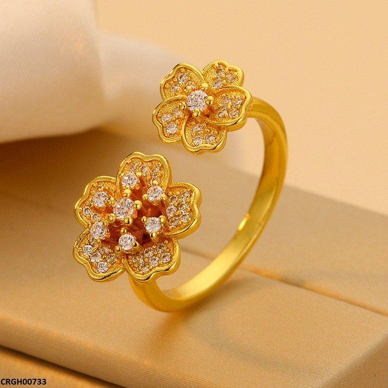 Double Flower Ring Adjustable