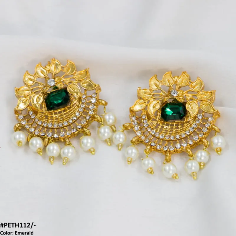 Leaf Stud Tops Pair