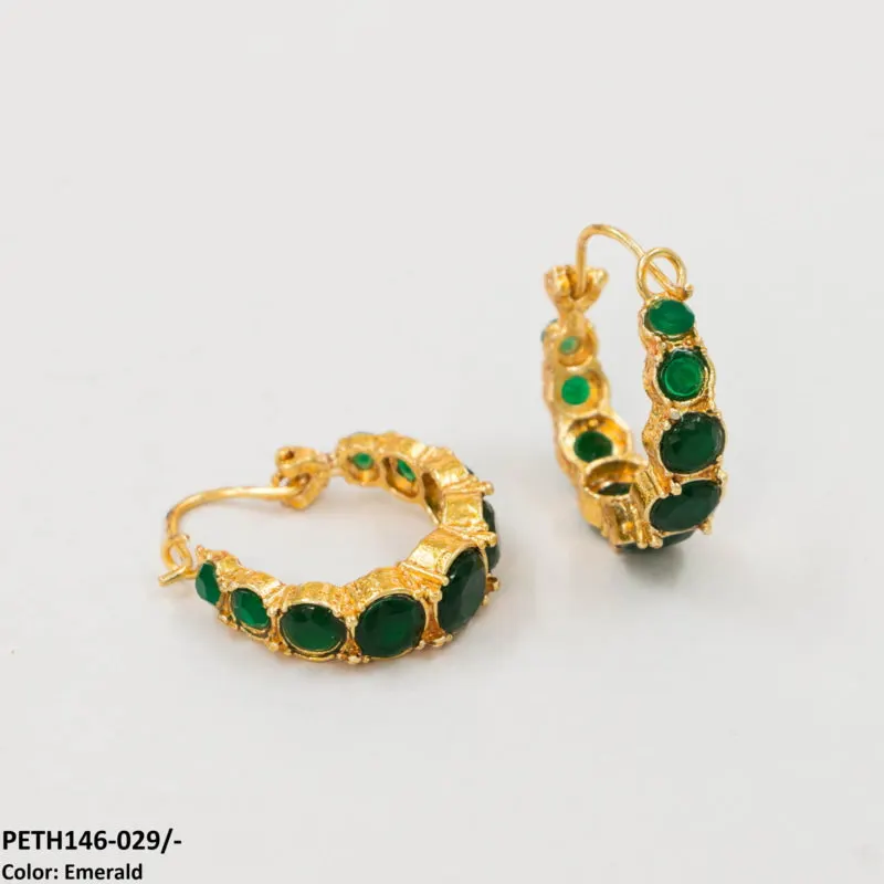 Round Ear Hoops Pair