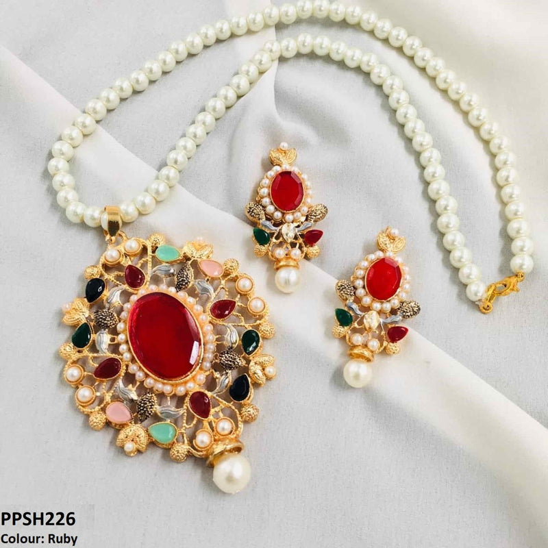 Tear Oval Pendant Set