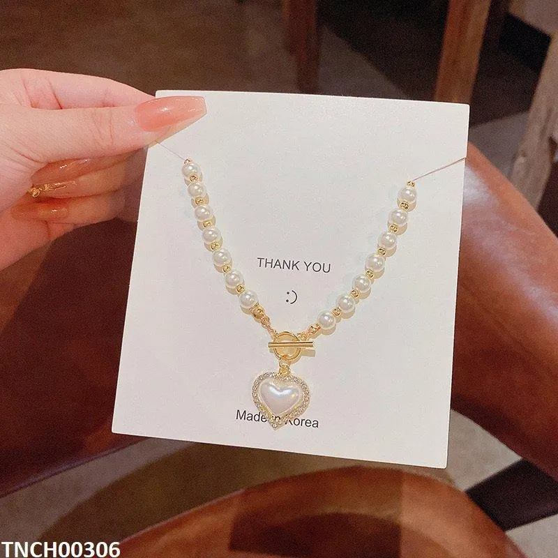 Heart Drop Pearl Necklace
