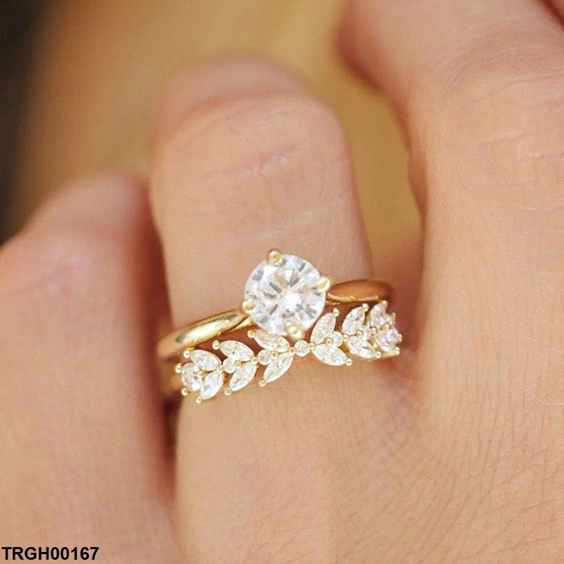 Round Marquise Couple Ring