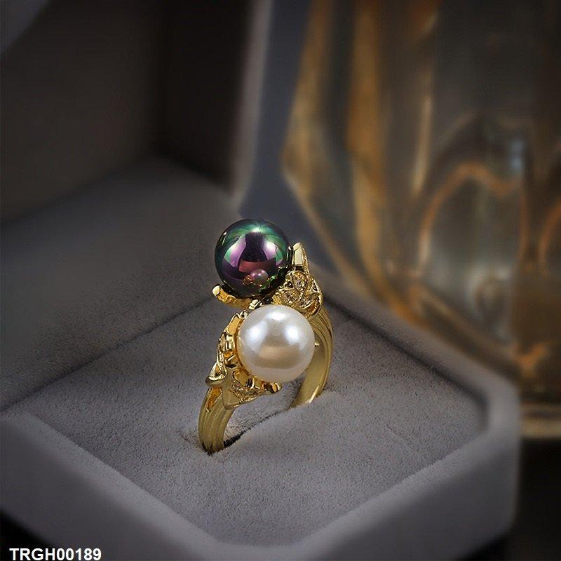 Double Pearl Ring Adjustable