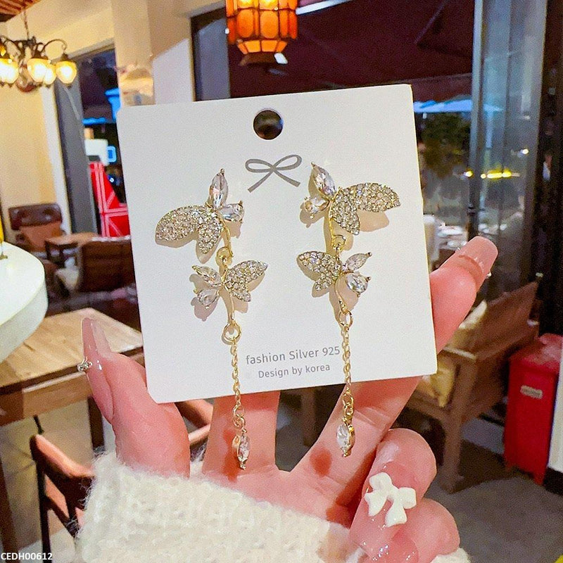 Double Butterfly Marquise Drop