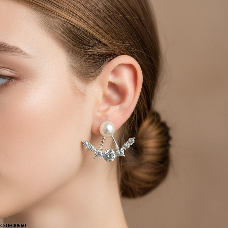 Round Pearl Earrings