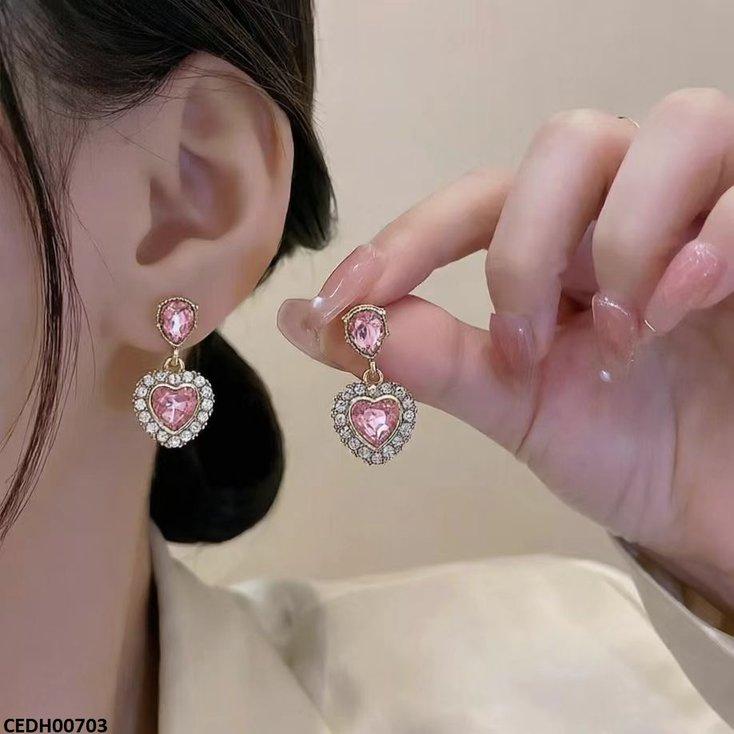 Tear Heart Drop Earrings