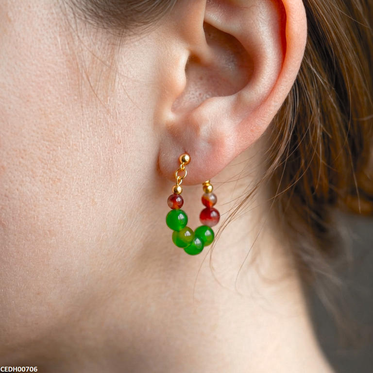 Round Drop Earrings