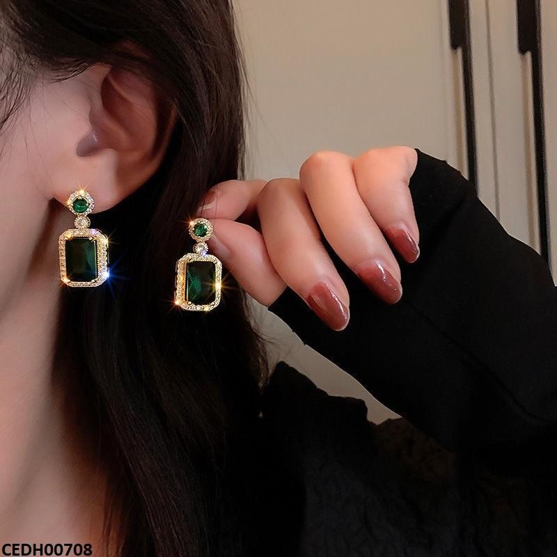 Round Rectangle Drop Earrings