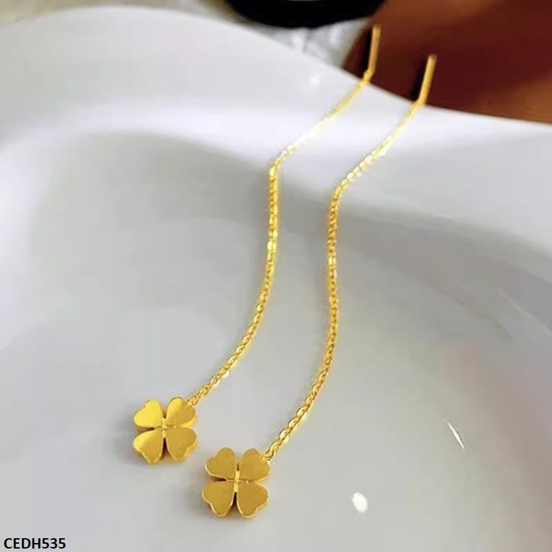 Flower Drop Stainless Steel Earrings
