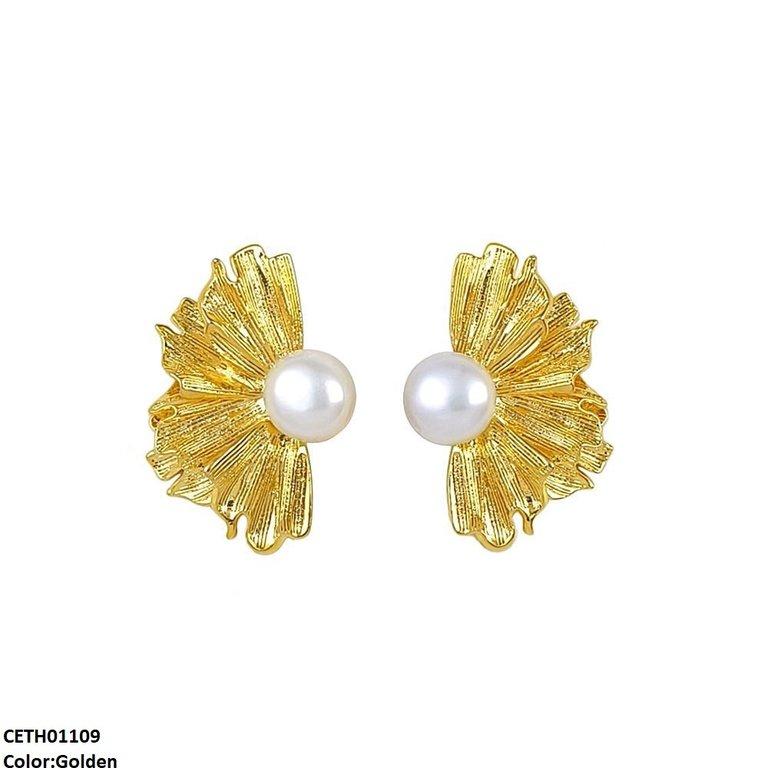 Half Flower Pearl Tops Pair