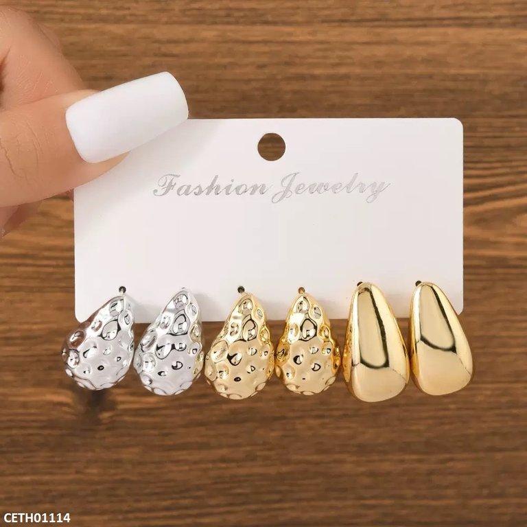 Tear Shape 3 Tops Pair Set