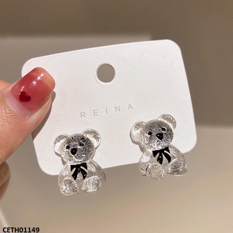 Transparent Teddy Bear Tops Pair
