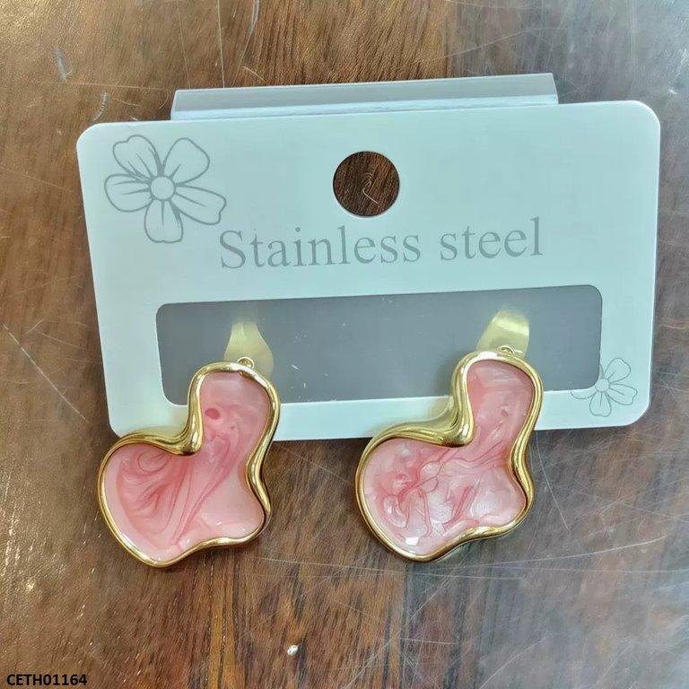 Pink Marble Tops Pair