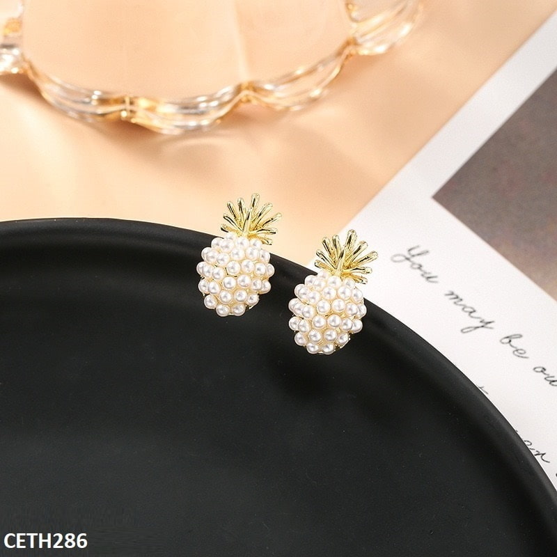 Pearl Pineapple Stud Tops Pair