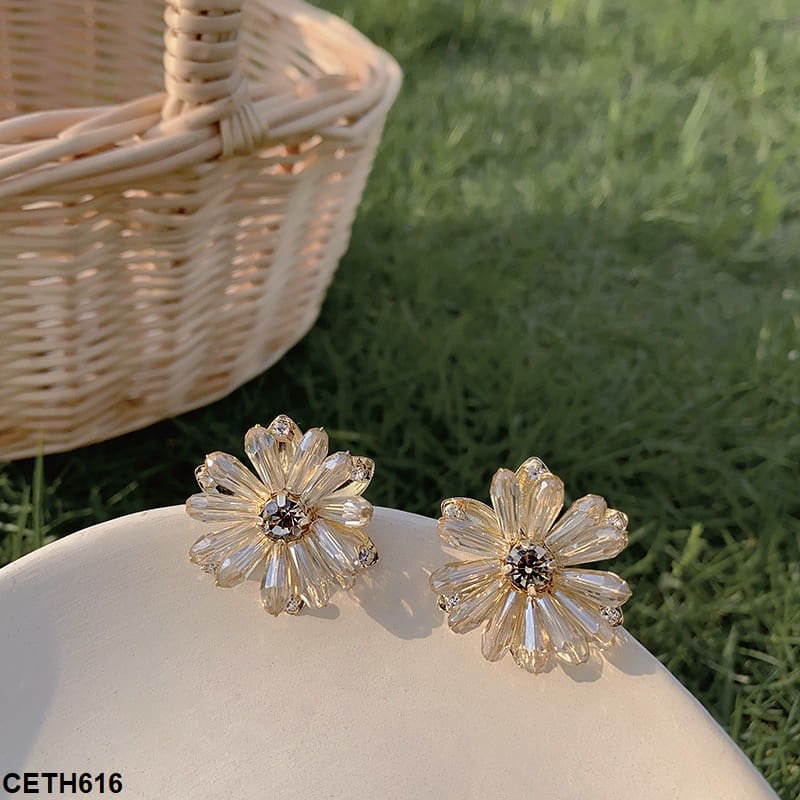 Flower Ear Tops Pair