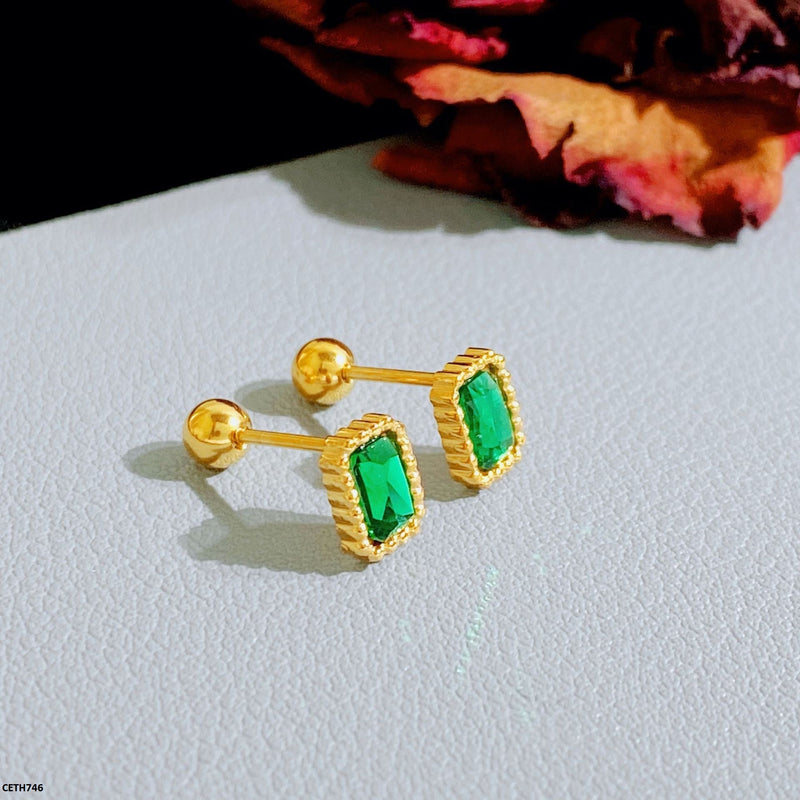 Rectangle Stud Tops Pair
