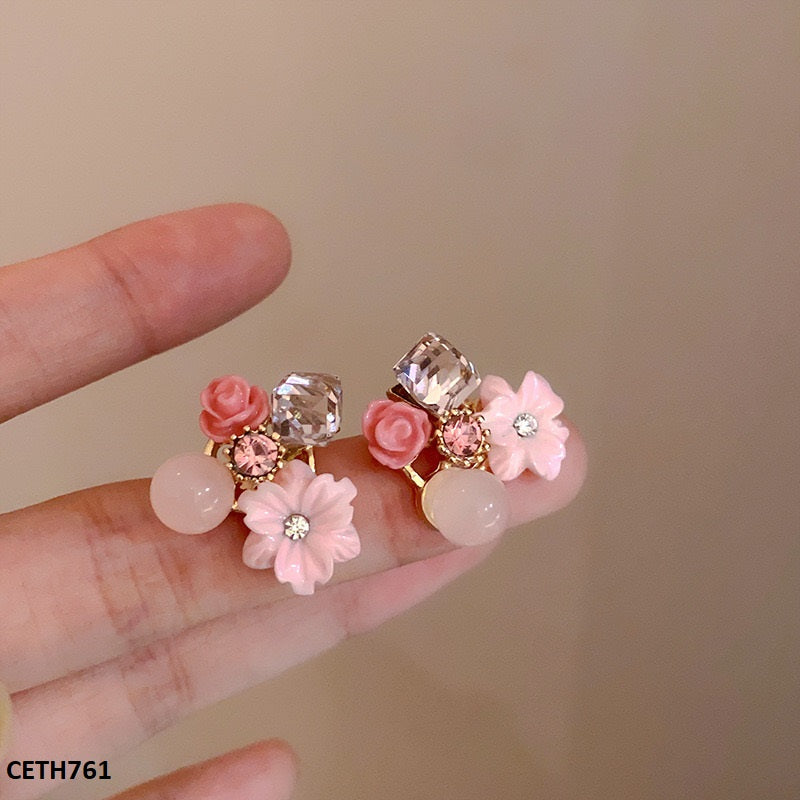 Rose Flower Tops Pair