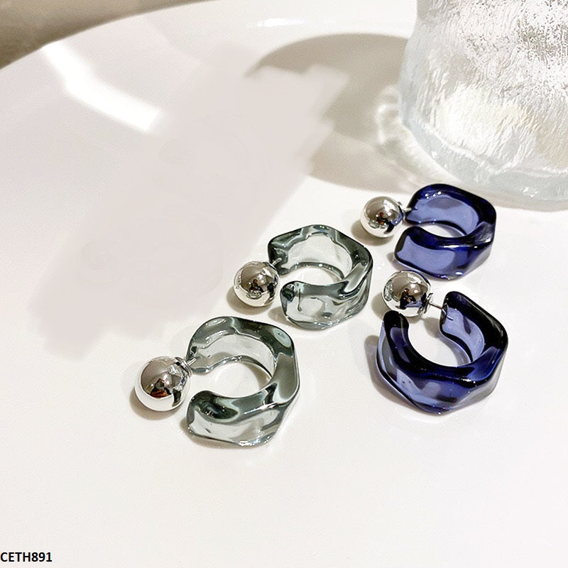 Zcd Transparent Round Cut Tops Pair