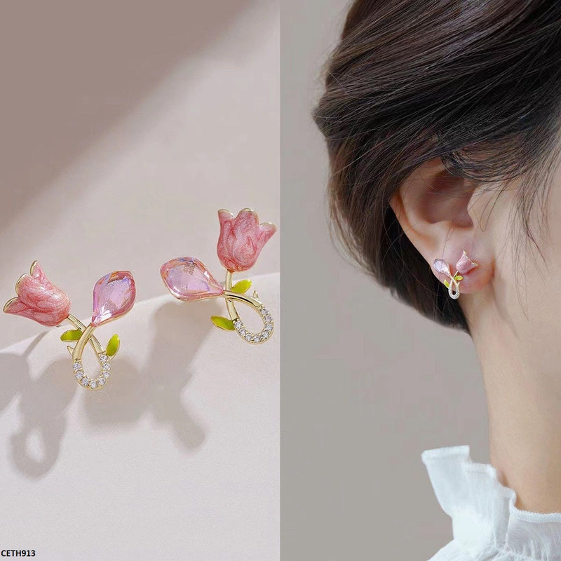 Rose Flower Tops Pair