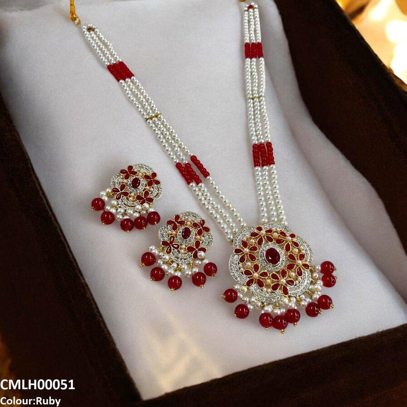Round Pearl Drop Mala Set