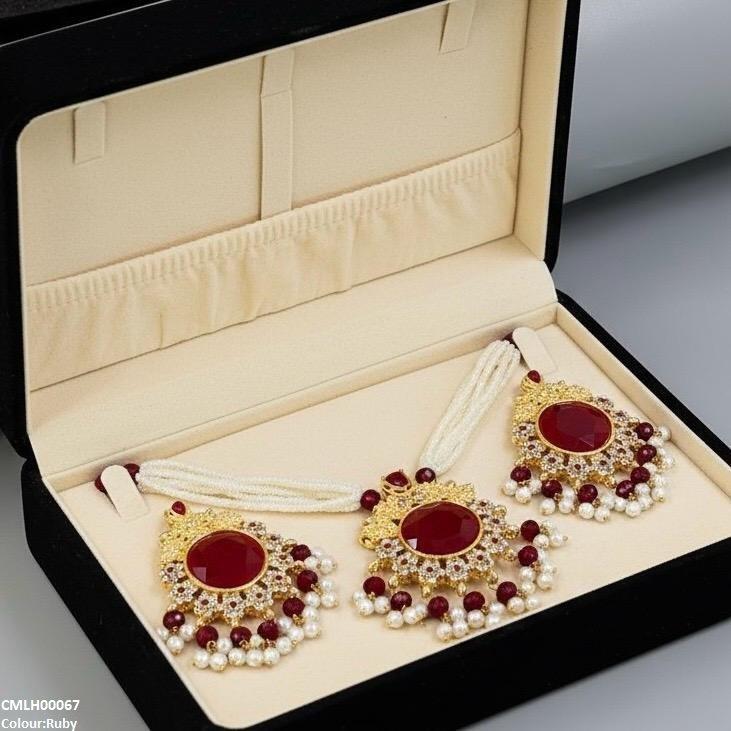 Round Pearl Drop Mala Set