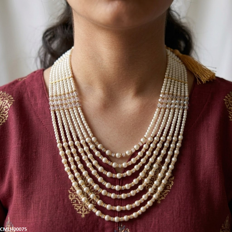 Pearl 7 Layered Mala