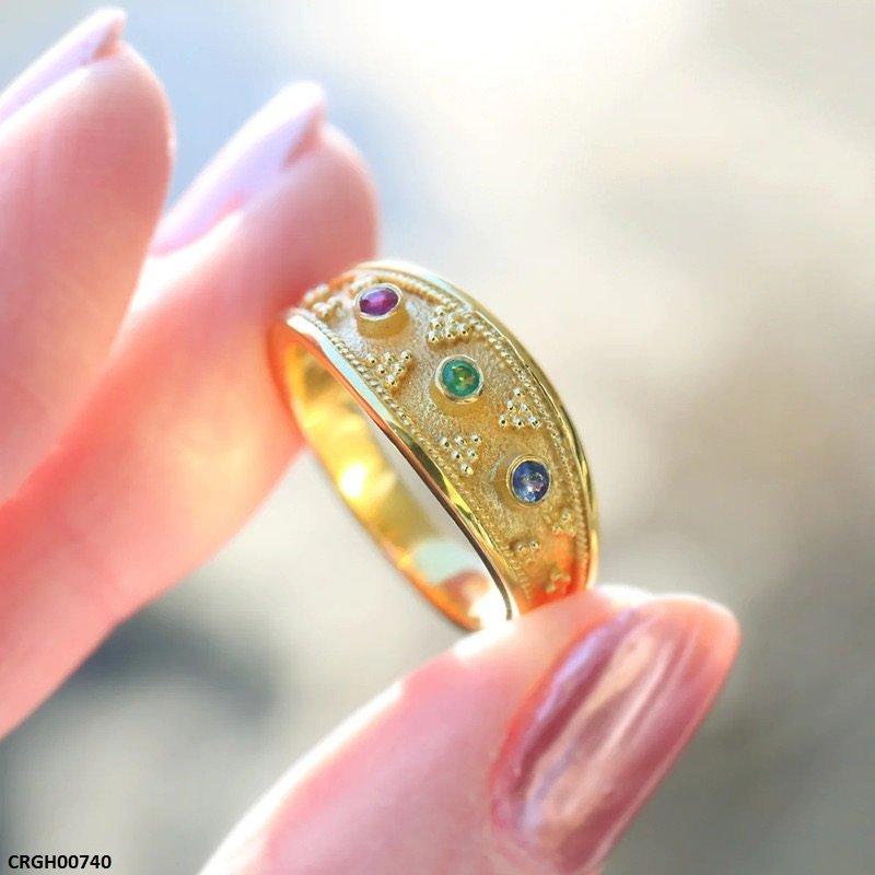 Casting Ring with Three Gems