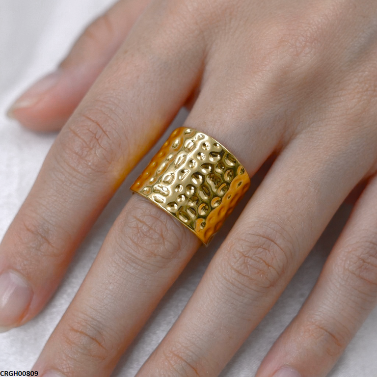 Stainless Steel Wide Dome Ring Adjustable