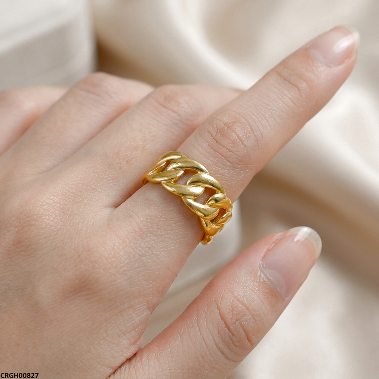 Stainless Steel Link Chain Ring Adjustable