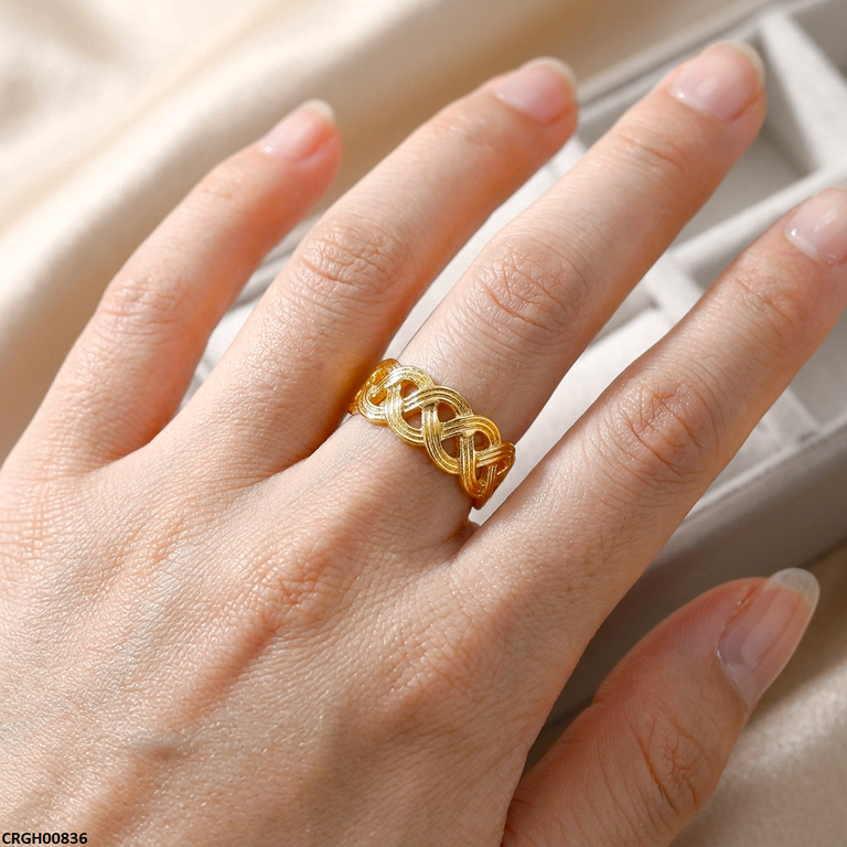 Link Chain Stainless Steel Ring Adjustable