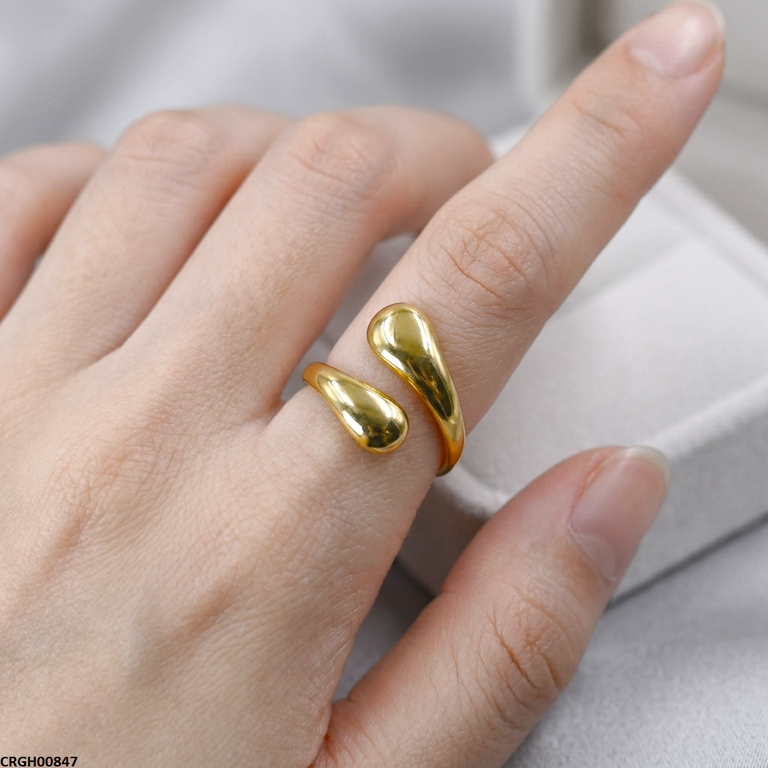 Wave Stainless Steel Ring Adjustable
