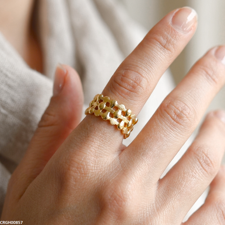 Golden Net Stainless Steel Ring Adjustable