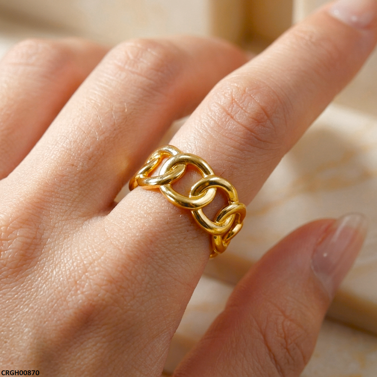 Chain Link Stainless Steel Ring Adjustable