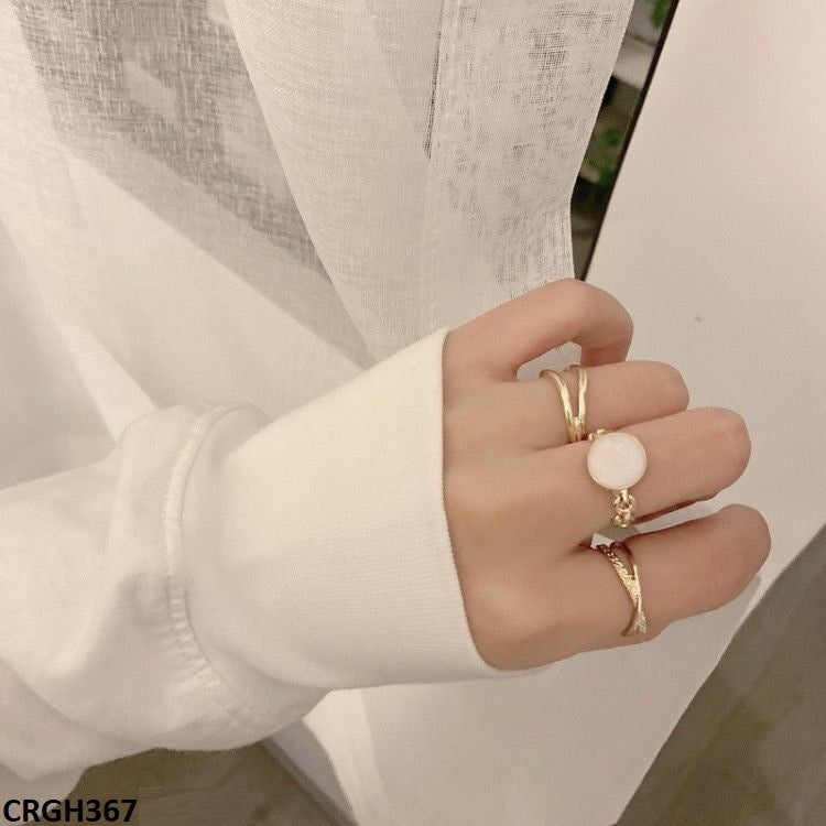 3 Painted Cuts Rings Adjustable
