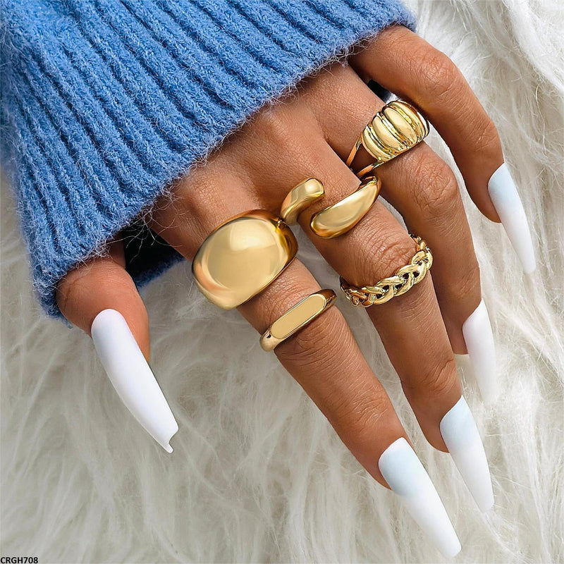 CRGH708 Yye 5 Midi Rings