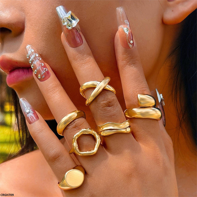 CRGH709 Yye 6 Midi Rings