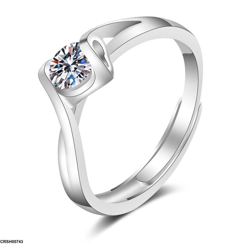 Round Stone Ring Adjustable