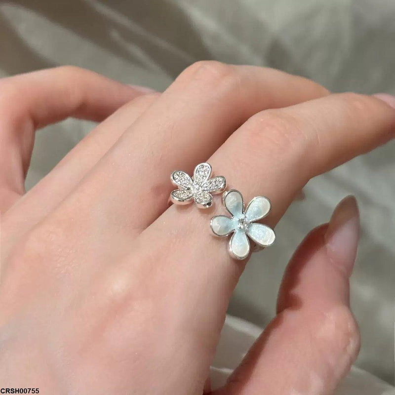 Double Flower Ring Adjustable