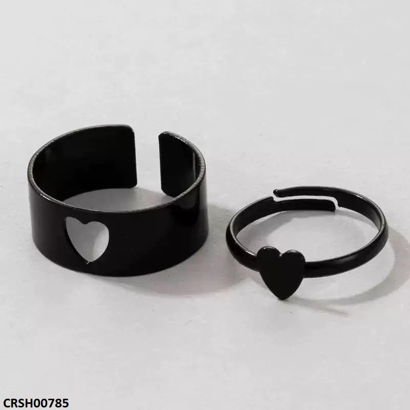 Heart Double Ring Adjustable
